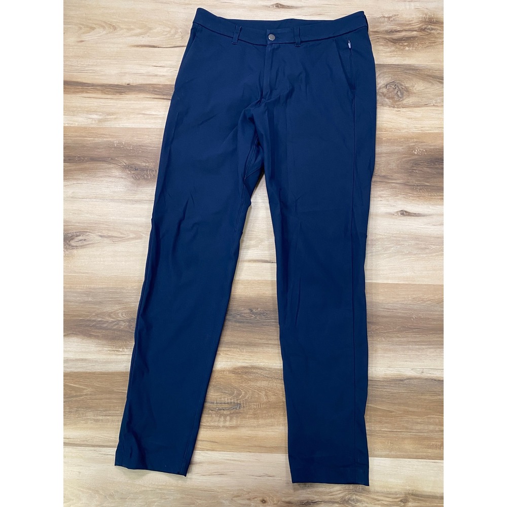 Lululemon Commission Pant Slim 32 Warpstreme Golf Chino Navy Blue
